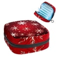 thumbnail image 1 of Snowflakes Women's Period Storage Bag with Velvet Fabric, Sponge Padding, and Oxford Cloth Material - 4.7x6.6x6.6 in - for Organizing Your Sanitary Pads, 1 of 6