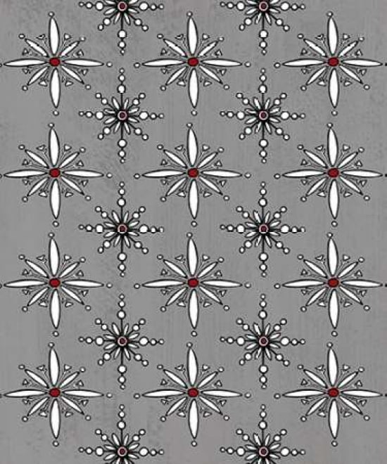 Snowflakes on Grey Canvas Art - Shanni Welsh (20 x 24)