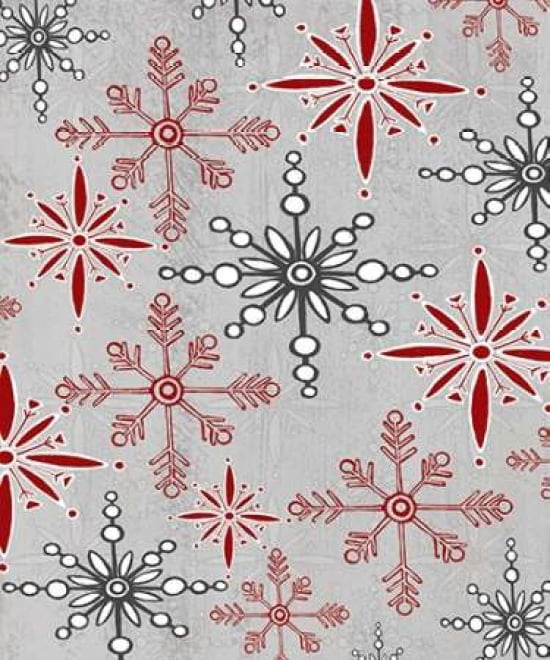 Snowflakes on Light Grey Canvas Art - Shanni Welsh (20 x 24)