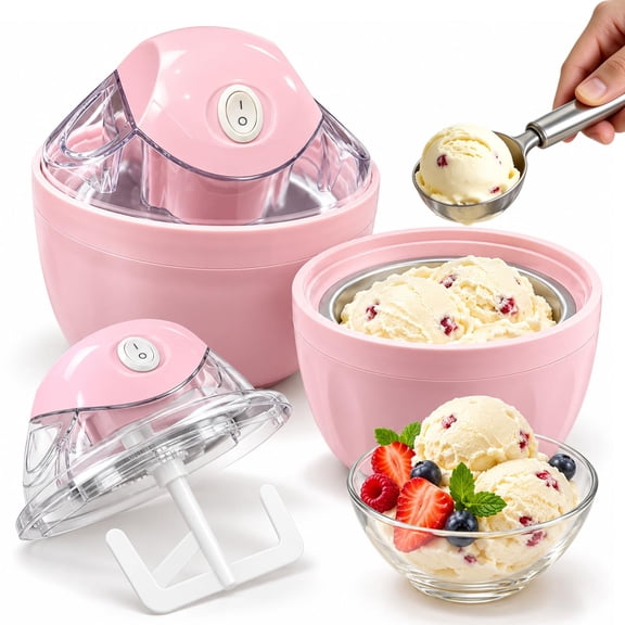 Snowlie Ice Cream Maker,Swirl Cup Ice Cream Maker 15-Minute Fast Homemade Dessert Compact Frozen Yogurt Sorbet & Gelato Maker For Family, Easy Clean