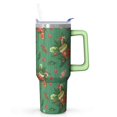 thumbnail image 1 of Snowman 40oz Christmas Holiday Stainless Steel Coffee Cup with Handle, Winter Insulated Travel Tumbler with Straw, Gift for Adults, 1 of 4