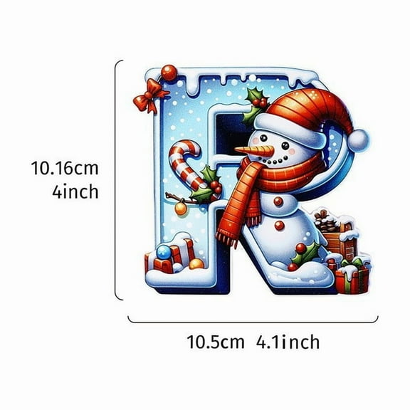 Snowman Acrylic Letter Ornament, Personalized Alphabet Christmas Decoration with Santa Hat, Custom Name Hanging Tree Pendant, Holiday Gifts for Family and Friends