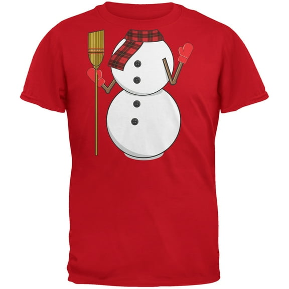 Snowman Body Costume Red Youth T-Shirt - Youth X-Large