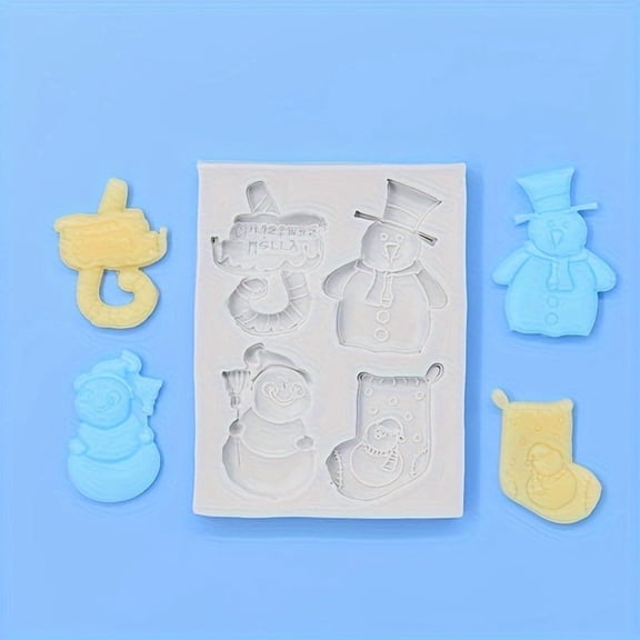 Snowman Boots Silicone Cookie Cutter Mold Non-Stick Christmas Baking Tool
