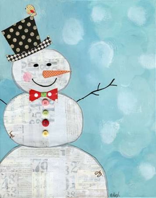 Snowman Canvas Art - Alli Rogosich (24 x 30)