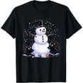 thumbnail image 1 of Snowman Cat Lover Kitten Lover Winter T-Shirt Tshirt All Size S-5XL, 1 of 5