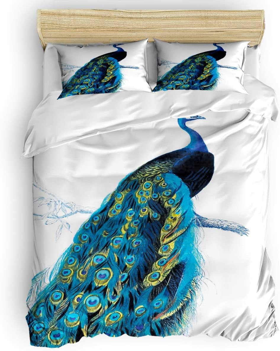 Snowman Christmas Cardinal Bird Snowflake Red Buffalo Plaid Duvet Cover