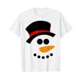 thumbnail image 1 of Snowman Christmas Character Face T-Shirt White Tee, 1 of 5