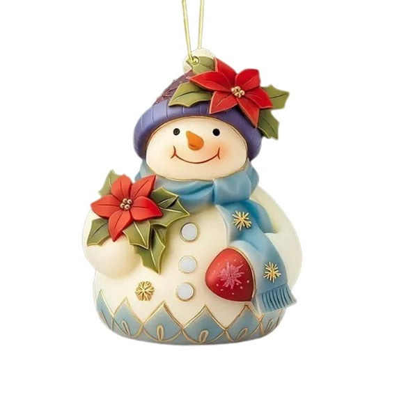 Snowman Christmas Decorations Acrylic Ornaments Snowman Decor for Christmas Tree Decorative Hanging Ornaments (B)