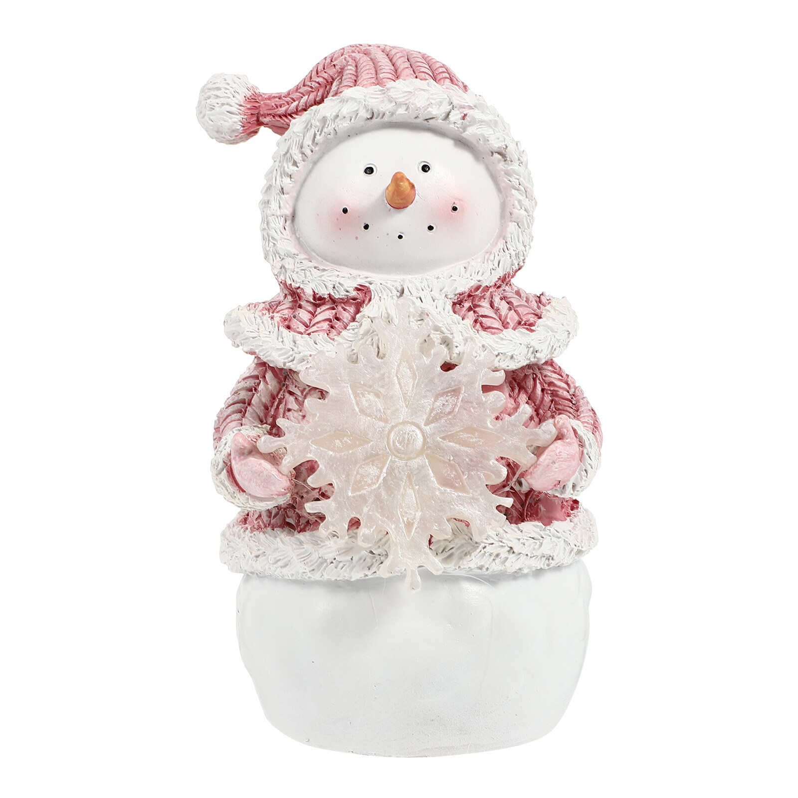 Snowman Christmas Figurines Light Party Night Resin Lights Gifts Ornament Toy Operated Led