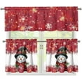 thumbnail image 1 of Snowman Christmas Kitchen Curtains and Valances Set Xmas Rod Pocket Valance and Tier Set for Bedroom Kitchen Cafe Living Room Bathroom, 54'''' x 36'''', 1 of 6