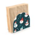 thumbnail image 1 of Snowman Christmas Napkin Holders for Tables Napkin Stand Paper Holder Organizer Tabletop Tissue Box Dispenser, 1 of 8