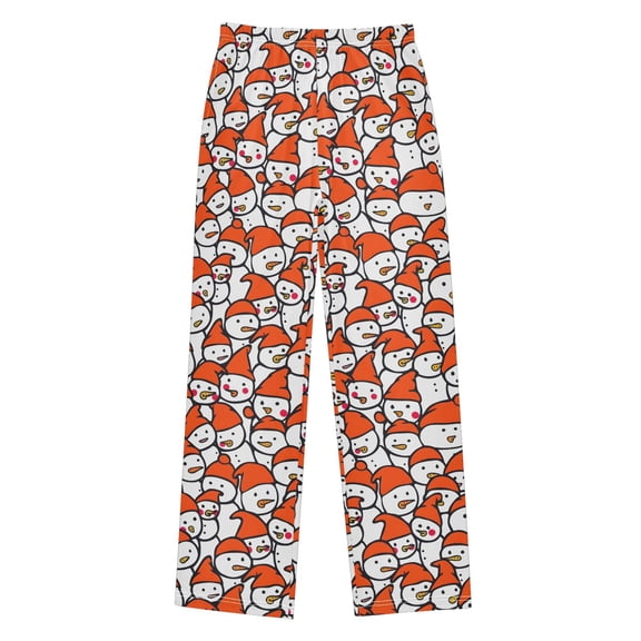Snowman Christmas Pajama Pants Soft and Lightweight Elastic Waistband Christmas Pajama Pants