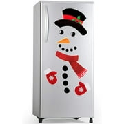 Set of 16, Christmas Snowman Refrigerator Magnets Set - Funny Fridge Magnet Refrigerator Stickers Holiday Christmas Decorations