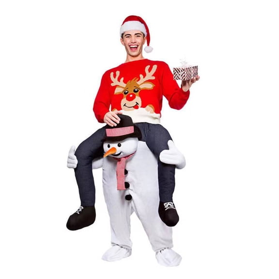 Snowman Christmas Ride on Costume Morph Piggyback