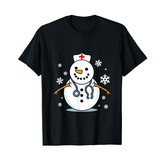 Snowman Christmas Squad Snowman T-Shirt For Women Men Kids Xmas Top Tee