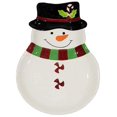 thumbnail image 1 of "Snowman" Christmas Themed Winter Holiday 8" Ceramic Accent Plate, 1 of 1
