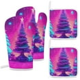 thumbnail image 1 of Snowman Christmas Tree Elk Insulated Gloves And Pot Mats (four Piece Set), 1 of 6