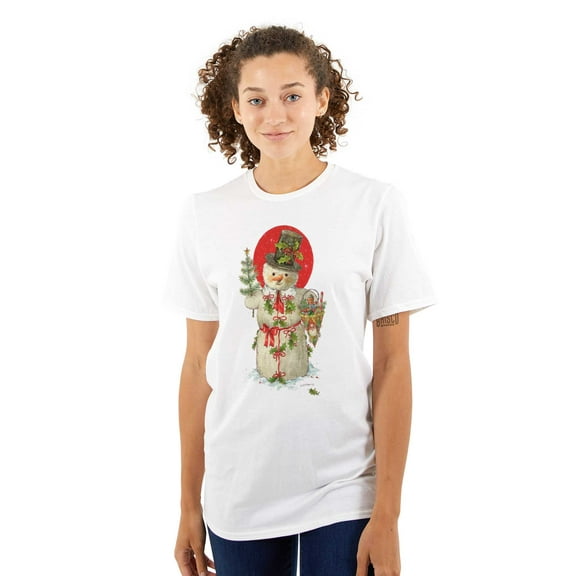Snowman Christmas Winter Season Women's Plus Size Graphic Tee Brisco Brands 2X