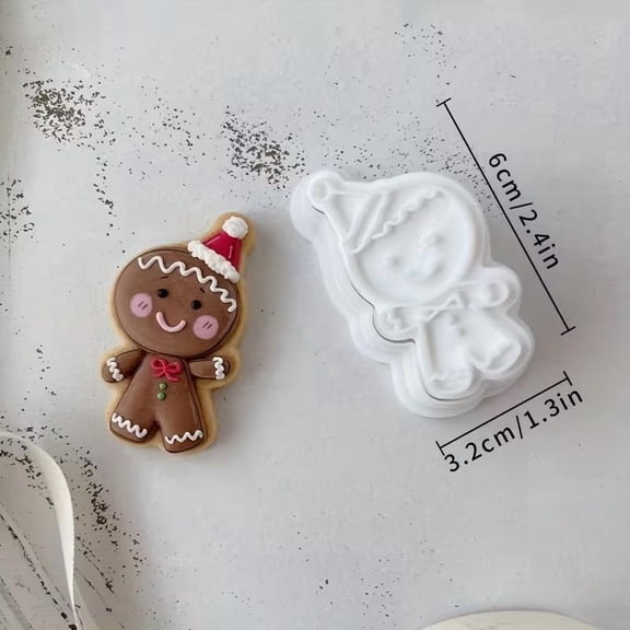 Snowman Cookie Cutters - Food Safe Plastic Molds for Holiday Baking, Fondant, and Craft Projects
