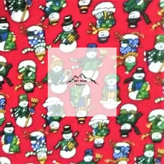 Snowman Cotton Fabric