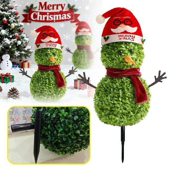 Snowman Decor, Snowman Ornaments, Festive Snowman Stake Holiday Yard Outdoor for Xmas Decorations
