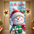 thumbnail image 1 of Snowman Decorations Tis the Season Banner Christmas Parties Winter Wonderland Holiday Celebrations Festive Decor, 1 of 9