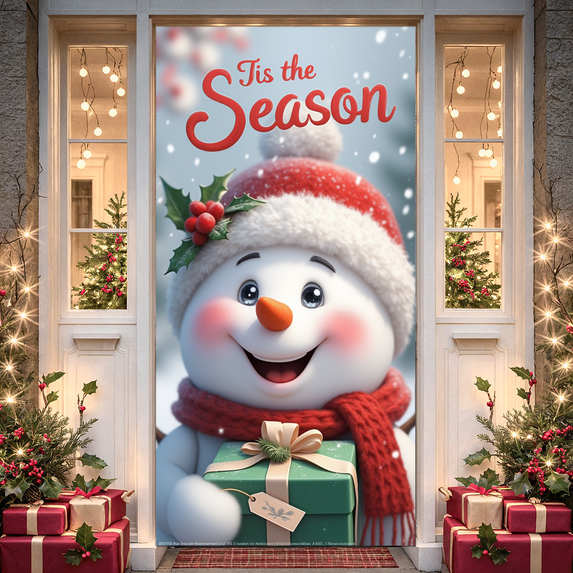 Snowman Decorations Tis the Season Banner Christmas Parties Winter Wonderland Holiday Celebrations Festive Decor