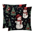 thumbnail image 1 of Snowman Decorative Bed Pillow Covers Throw Pillows Set with Unique Patterns for all Occasions - 16x16, 18x18, 20x20 inches - 2 Pack Pillow Inserts Included, 1 of 6
