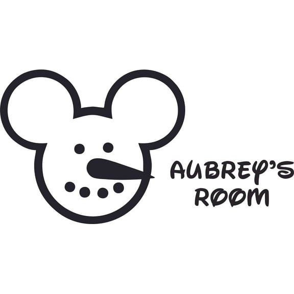 Snowman Design Customized Wall Art Vinyl Decal - Custom Vinyl Wall Art - Personalized Name - Baby Girls Boys Kids Bedroom Decal Room Wall Art Stickers Decoration Size (27x30 inch)