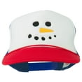 thumbnail image 1 of Snowman Face Embroidered Foam Mesh Cap - Red White Royal OSFM, 1 of 5
