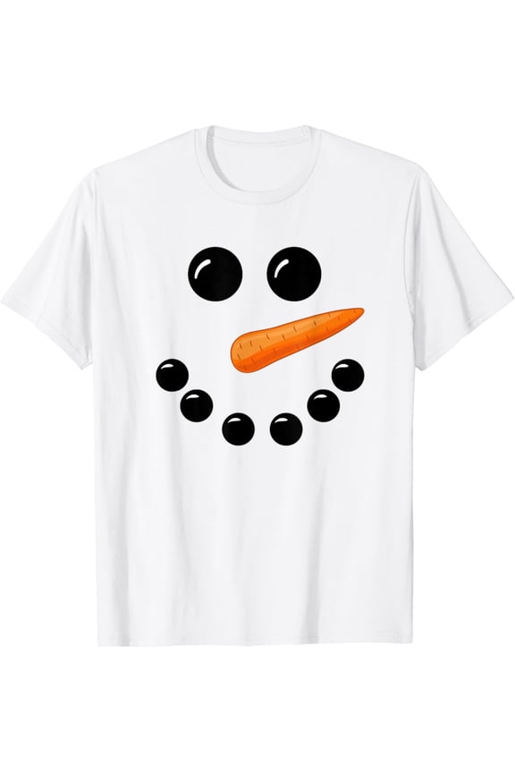 Snowman Face Family Costume Men Women T-Shirt