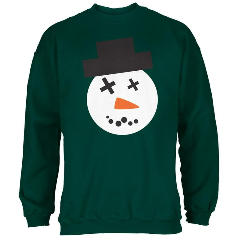 Snowman Face Forest Adult Sweatshirt