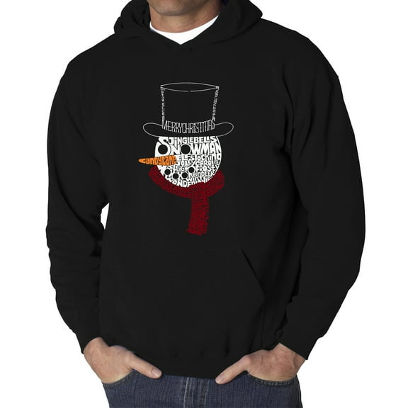 Snowman Face - Men's Word Art Hooded Sweatshirt