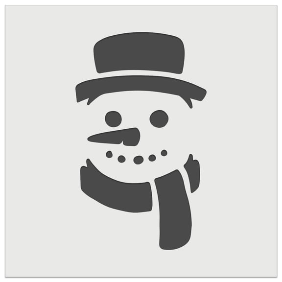 Snowman Face with Scarf Winter DIY Cookie Wall Craft Stencil - 11.5 Inch
