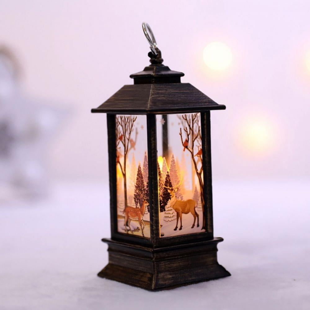 Snowman Family Christmas Snow Globe, LED Lighted Lantern, Battery ...