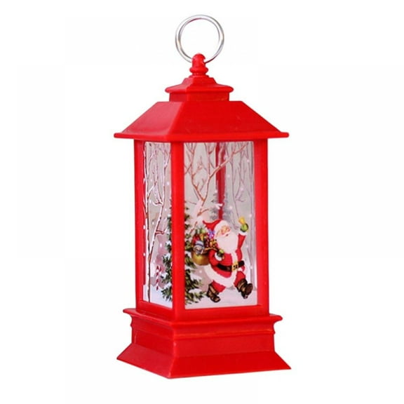 Snowman Family Christmas Snow Globe, LED Lighted Lantern, Battery Operated Swirling Glitter Water for Holiday Season Home Decor