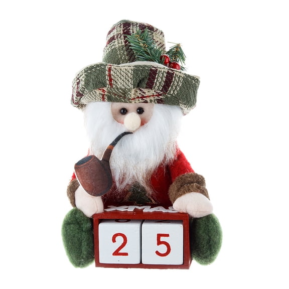 Snowman Figurine Wooden Creatives Advent Calendar 2025 Pendant Essential,24 Day Christmas Tree Decoration with Collecting Gnome Dolls,Surprise Gift Box for Office Party Holiday Birthday Decor-Santa