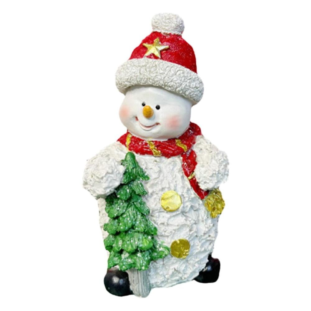 Snowman Figurines Light Up Snowmen 2.6x2.7inch Resin Snowman