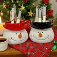 thumbnail image 1 of Snowman Flower Pot under $5! Cagogo Christmas Snowman Resin Flower Pot, Cute Desktop Planter with Red Black Hat, Small Decorative Container for Succulentss, Festive Holiday Home Decor, Christmas, 1 of 5