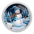 thumbnail image 1 of Snowman Fluorescent Drawer Pulls with Screws: Round 4-Pack, Glow-in-the-Dark Knobs for Cabinets, Wardrobes, Dressers - Decorate Your Furniture!, 1 of 6