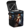 thumbnail image 1 of Snowman Foldable Car Trash Bin with Lid, Leak-Proof Mini Trash Can for Car with Hanging Storage Bag, 1 of 6
