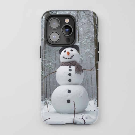 Snowman Forest Winter Tough Phone Case for All iPhone Series