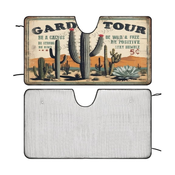 Snowman in Front Of The House Funny Windshield Sun Shade for Car SUV Truck Car Sun Shade Windshield, Car Shades for Front Windows, Sunshade for Car Windshield 55"x30"