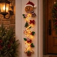 thumbnail image 1 of Snowman Glowing Christmas Door Hanger, Warm Lighted Vertical Holiday Hanging Decor with Festive Accents for Front Door Side, Entryway and Wall,F, 1 of 4