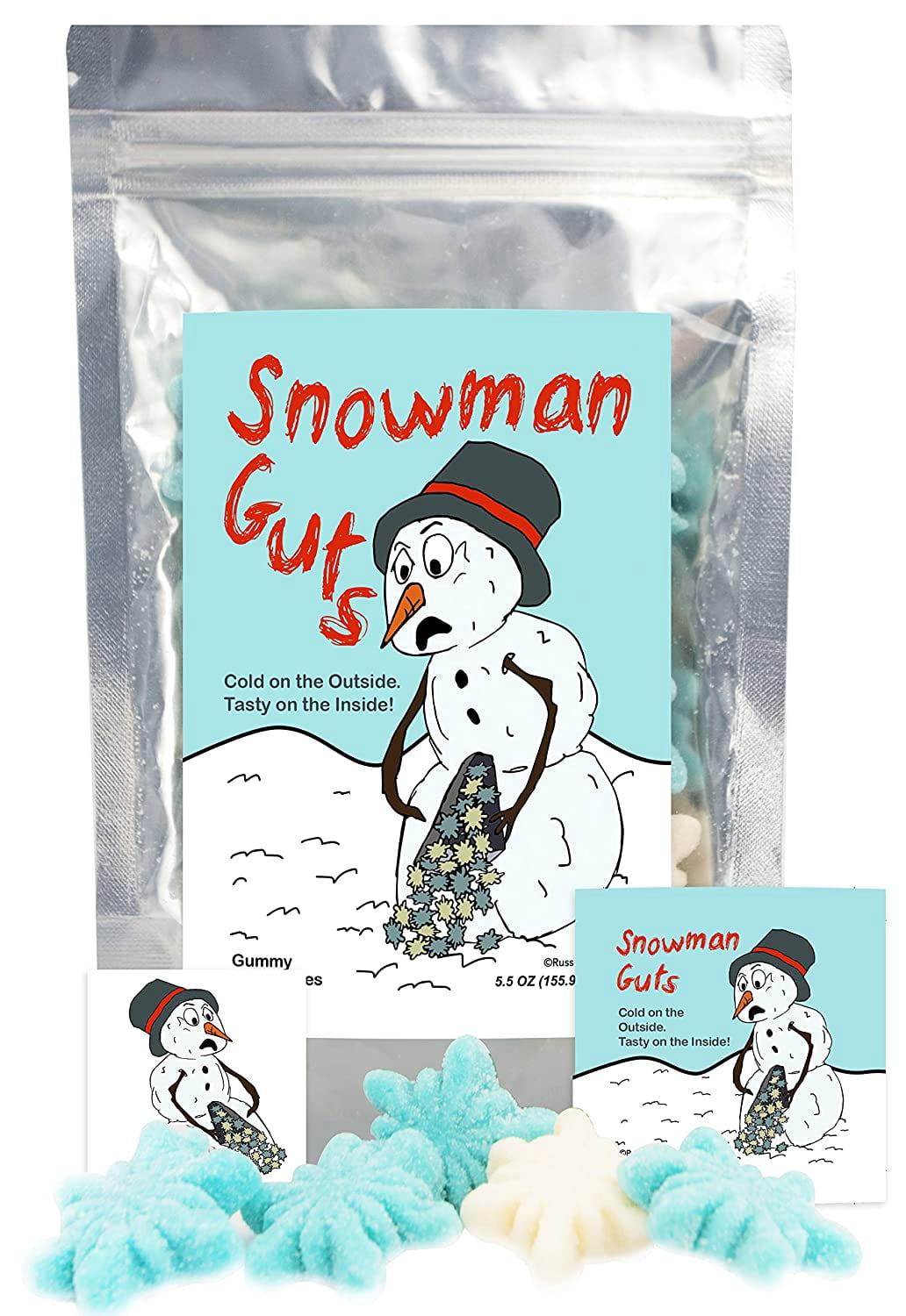 Snowman Guts Gummi Snowflakes Funny Unique Christmas Stocking