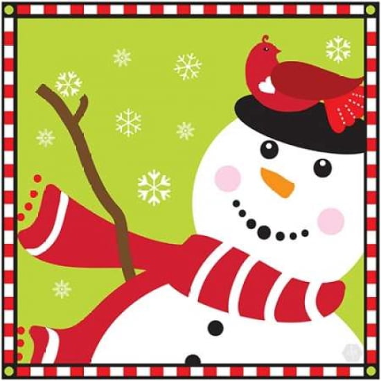 Snowman II Canvas Art - Donna Slade (24 x 24)
