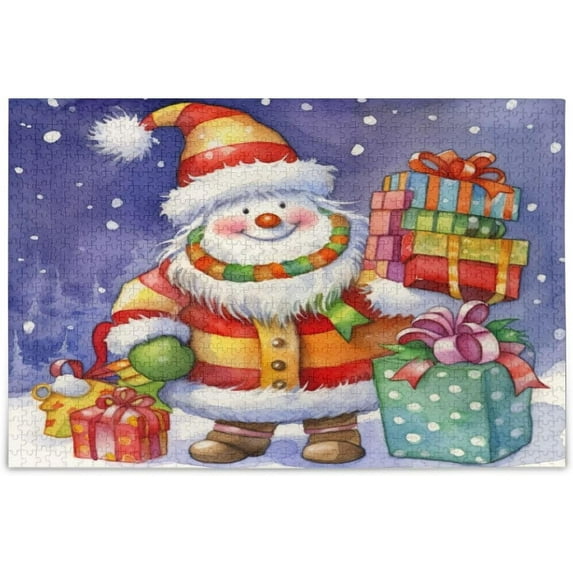 Snowman Jigsaw Puzzles 1000 PiecesPuzzles for Adults Family Game Intellective Toys Wall Art Work for Educational Gift Home Decor