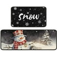 thumbnail image 1 of Snowman Kitchen Mats Set of 2, Christmas Decorations for Home, Christmas Kitchen Rugs Non-Slip Backing Winter Holiday Floor Mat Xmas Decor Washable Runner Rug 17"x47.2"+17"x30", 1 of 1