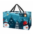 thumbnail image 1 of Snowman Large Capacity Reusable Foldable Oxford Cloth Toy Basket - Beach Bag, Shopping Bags, Laundry Basket, 1 of 7